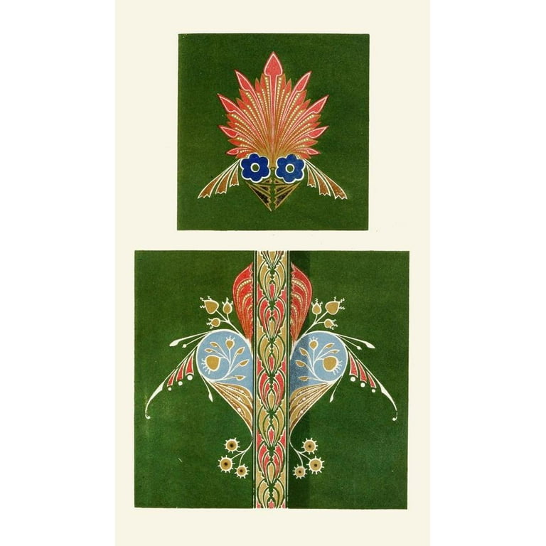 the art of decorative design christopher dresser Christopher Dresser 10x14 Black Ornate Wood Framed Double Matted Museum Art  Print Titled: The Art of Decorative Design Pl18 (1862)