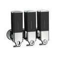 thumbnail image 4 of deevoka 3 in 1 Bathroom Shower Soap Dispenser Durable Wall Mount for Commercial Home Black, 4 of 9