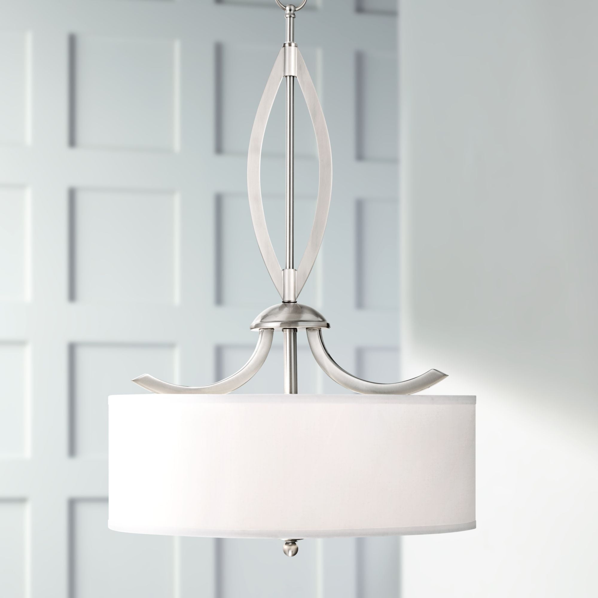 Possini Euro Design Azle 20 Wide Brushed Nickel Possini Euro Design Azle 20 Wide Brushed Nickel Pendant Light