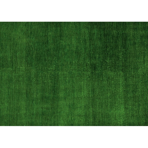 Ahgly Company Indoor Rectangle Abstract Green Modern Area Rugs, 2' x 4'