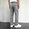 thumbnail image 5 of WERYOUNG Boys Girls Cargo Pants Elastic Drawstring Waist Straight Leg Trousers Kids Loose Fit Back To School Pants 15-16 Years, 5 of 6
