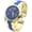 Blue, variant on Collections Womens Analog Quartz 36mm Case Colored Stripe Bangle Watch