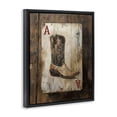 thumbnail image 3 of Stupell Industries Western Rustic Playing Card Black Framed Floater Canvas Wall Art design by Nina Blue, 21 x 17, 3 of 9