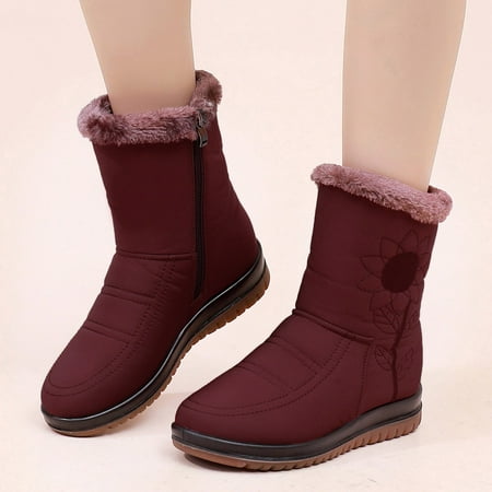 

Christmas Ladies Shoes Fleece Warm Snow Boots Casual Shoes Fashion Soft Bottom Ski Boots