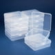 thumbnail image 2 of Paquete de 10 cajas cuadradas de plástico transparente para guardar cuentas, 9,5 x 9,5 x 3 cm, con tapa, para manualidades, cuentas, monedas, joyas y accesorios de reloj., 2 of 9