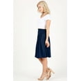 thumbnail image 6 of Simlu Womens Regular and Plus Size Skirt with Pockets Below The Knee Length Ruched Flowy Skirt Midi Skirt For Women, 6 of 6