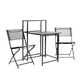 thumbnail image 1 of Ilios Innova | Set Terraza Plegable Mesa y 2 Sillas, Desayunador Metálico Textileno Resistente, Color Negro, Diseño Moderno Dos Niveles, 1 of 9