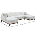 thumbnail image 6 of JERFIT Modern Ivory Chenille 4-Seat Sectional Sofa with Reversible Cushions and 4 Decorative Pillows for Living Room, 6 of 10
