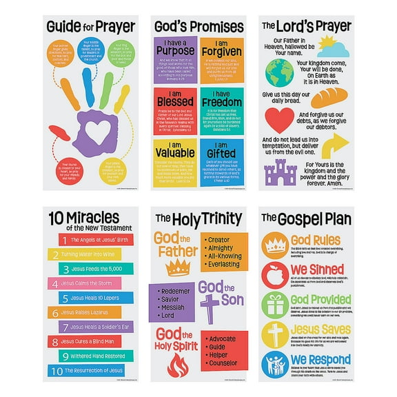 Fun Express Preschool Faith Poster Set - 6 Pc.