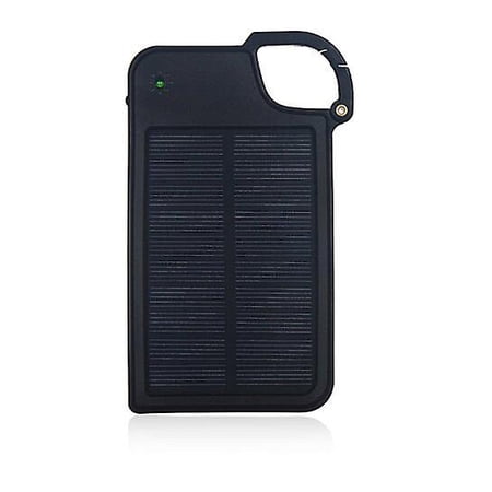 Clip-on Tag Along Solar Charger For Your Smartphone - Color: black
