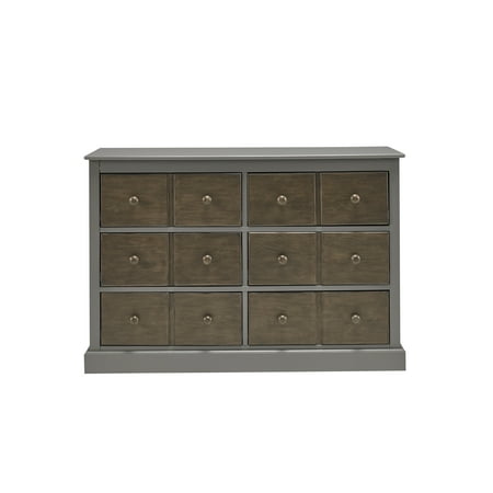 Ti Amo Deluxe Double Dresser Two Tone Slate Brown Com