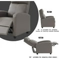 thumbnail image 3 of SgoodS Recliner Chair for Living Room Modern Wingback Sofa Home Theater Seating Push Back Reclining Chair with Lumbar Support (Without Massage, PU Grey), 3 of 9