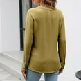 thumbnail image 7 of tarylea Business Casual Tops V Neck Pleated Shirts Long Sleeve Solid Color Blouse Trendy Loose Dressy Fall Office Shirts, 7 of 7