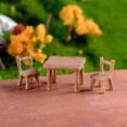 thumbnail image 4 of QualitChoice Table Micro Resin Craft Handmade Landscape Pastoral Chair Figurine Synthetic DIY Self-Assembly Yard Garden Home, 4 of 6