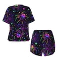 thumbnail image 5 of Picia Multi-colored Spiders Pajamas Sets for Women Soft Short-Sleeved Pjs with Lounge Shorts Two Piece Sleepwear-X-Large, 5 of 9