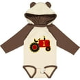 thumbnail image 3 of Inktastic Red Tractor 1st Birthday Boys Long Sleeve Baby Bodysuit, 3 of 5