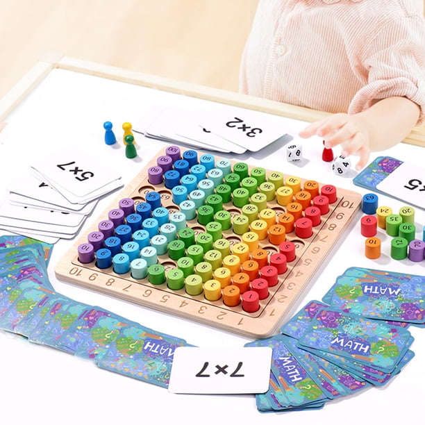 Tablero de multiplicación Juguetes educativos para edades tempranas Juguete pedagógico para estudiantes de primaria