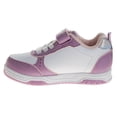 thumbnail image 3 of Disney Stitch And Angel Girls Hook And Loop Skate Style Sneakers. (Toddler Little Kids), Pink White, Size: 11, 3 of 6