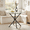 Black, variant on Hi loPres 36.6" Round Kitchen Table, Clear Tempered Glass Top and Interwoven Black Metal Legs, Modern Furniture for Small Spaces