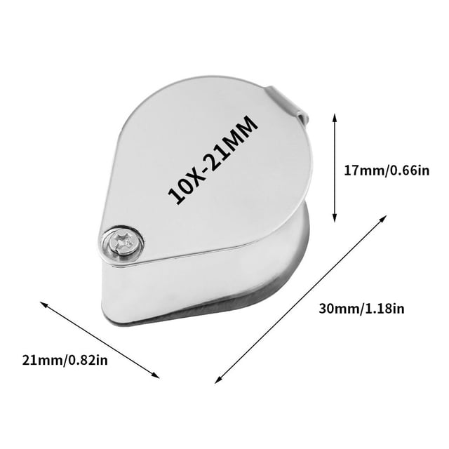 stanreset Magnifier Pocket Identifying Magnifying Glass Portable Jewelry Jewelry Magnifier Loupe for Home Outdoor, 10X