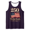 thumbnail image 5 of GrmtClth 250 Years Usa Tank Top for Men Independence Day American Flag Pattern T-Shirts Summer Sleeveless Top Fashion 1776-2026 Print Shirts Dark Purple XL, 5 of 6