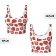 thumbnail image 5 of Naloa Hand Drawn Strawberry Sports Bras for Women, High Support Bra with Removable Pads, Comfortable - Medium, 5 of 9