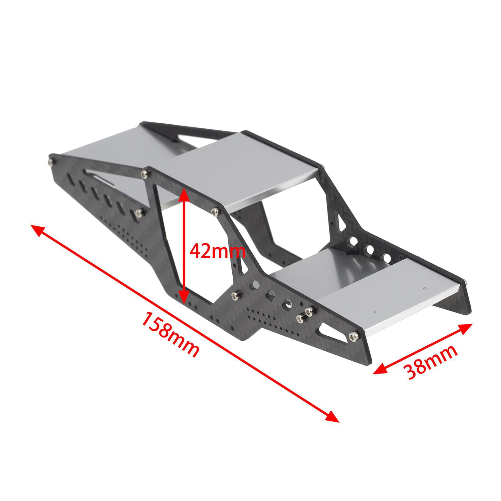 Shockproof Aluminum Alloy RC Car Chassis Frame Shell For 1/24 Axial SCX24 90081 