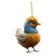 thumbnail image 3 of Colgante de pollo de dibujos animados, adorno decorativo para coche, llavero de pollo acrílico Amarillo, 3 of 9
