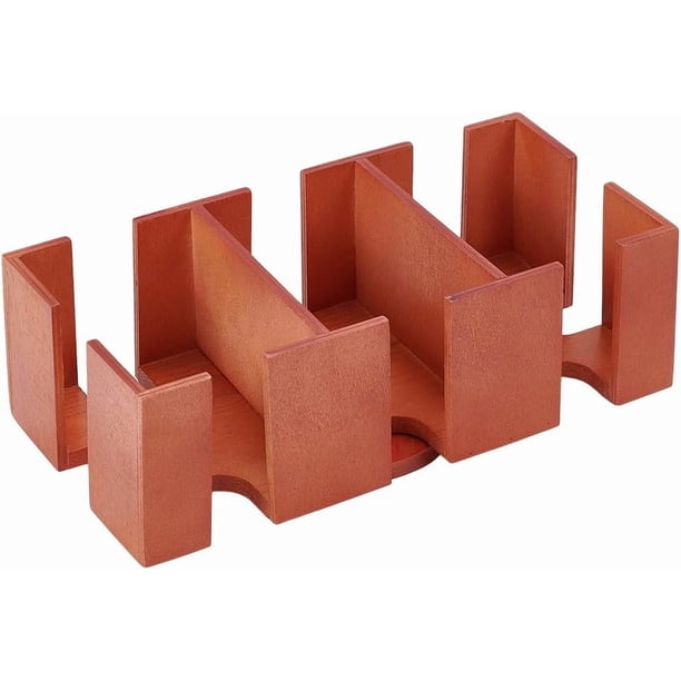 Bandeja giratoria de madera para cartas, soporte para barajas de póker, organizador de cartas apilable de mesa, giro de 360 grados.