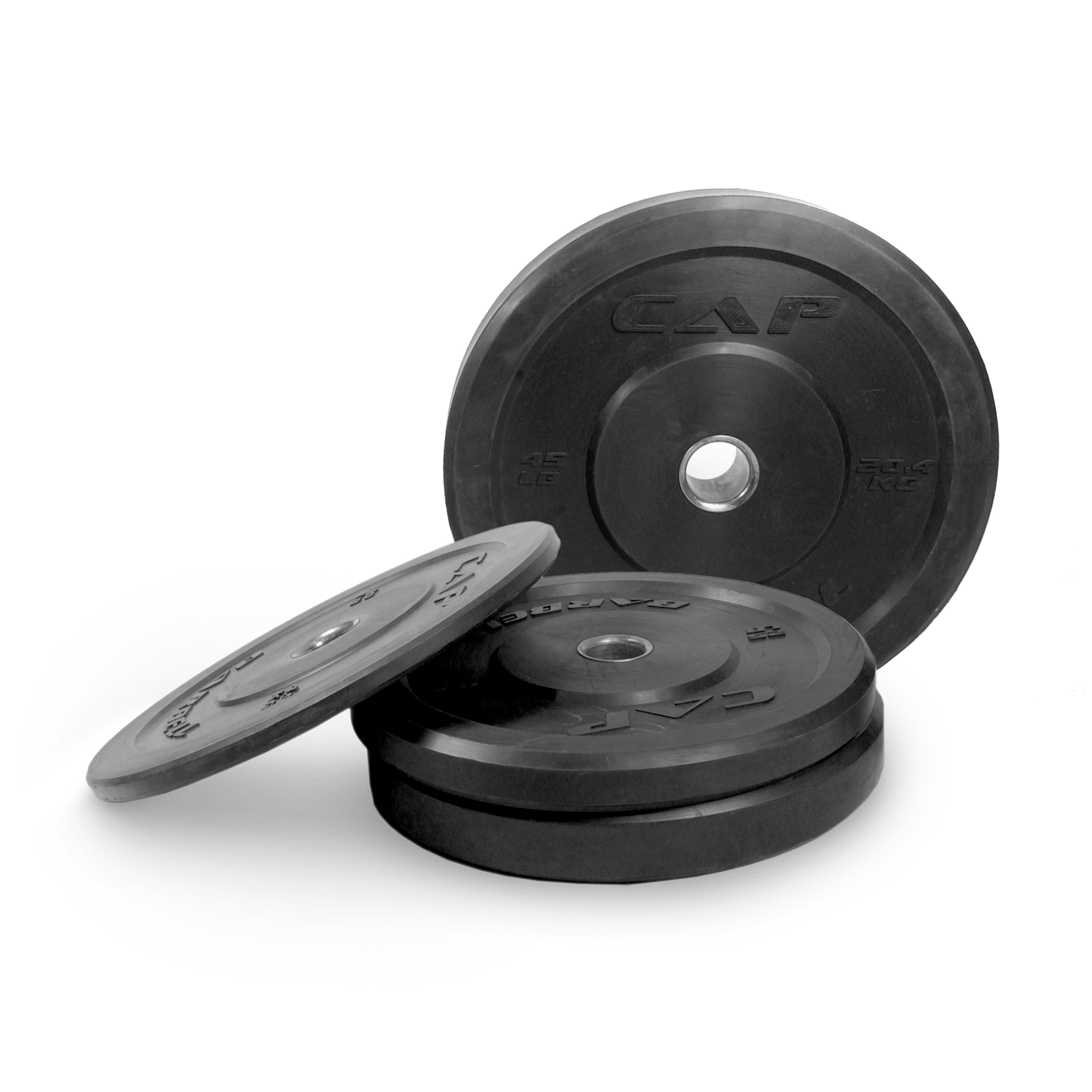 CAP Barbell Black Rubber Olympic Bumper Plate, 15 lb Discontinued