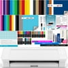 Silhouette Cameo 4 Deluxe Vinyl Bundle with 24 Sheets of Vinyl, 12 sheets of HTV, 24 Pack pens, Vinyl Tool Kit, 2 Autoblades, and 150 Designs- White