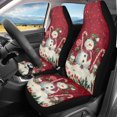 thumbnail image 2 of POLERO Car Seat Covers Front Set Cars Interior, Elastic Vehicle Seat Covers Truck Breathable, Snowman, 2 of 9