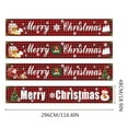 thumbnail image 2 of Large Merry Christmas Banner, Red Buffalo Plaid Xmas Sign with Snowman Xmas Tree Pattern for Christmas Party, Outdoor Indoor Decoration, 9.8 x 1.6 Feet (White Letters), 2 of 8