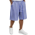 thumbnail image 2 of Trgacdwlo Casual Shorts for Men Striped Drawstring Beach Shorts for Men with Pocket Breathable Outdoor Golf Fishing Basketball Shorts Men, 2 of 6