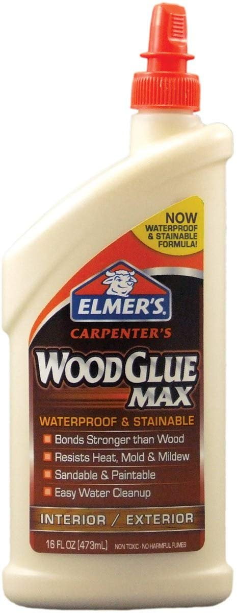 Elmer's E7310 Carpenter's Wood Glue Max, Interior/Exterior, 16 Ounces