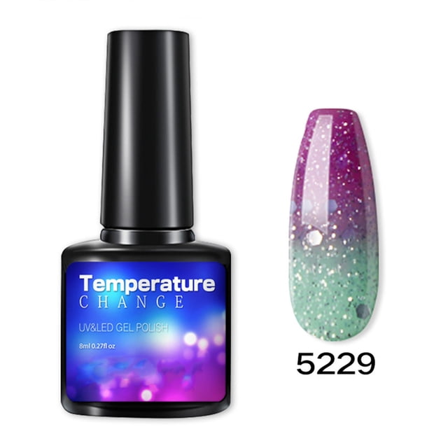 WIFKLSIIPG 8ml Color Changing Gel for Long Lasting Removable Gradient No Irritation to Nails and Skin