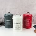 thumbnail image 6 of Rustic Airtight Kitchen Canister with Lid Metal Sugar Coffee Tea Container Jar, 6 of 19