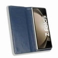 thumbnail image 4 of SaniMore Samsung Galaxy Z Fold 5 7.6" 2023 Case, Magnetic Folio PU Leather Cover with Card Slots Cash Pocket Stand Feature Full-body Protctive Shockproof Anti-fall Business Wallet Retro Shell,Darkblue, 4 of 5