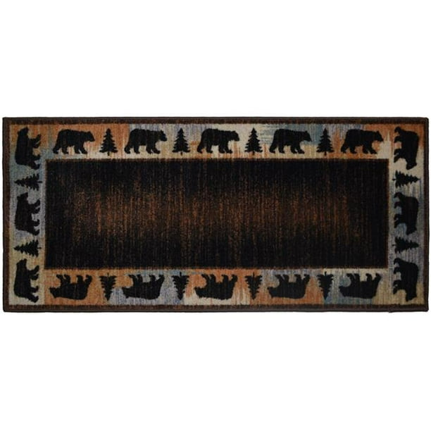 Mayberry Rug CC70563 30X46 30 x 46 in. Cozy Cabin Bear Spear Printed