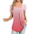 thumbnail image 2 of Aloohaidyvio Tops Plus Size,Women Fashion Printed Casual V-Neck Short Sleeve Loose T-Shirt Blouse Tops, 2 of 5