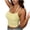 Yellow, variant on ShomPort Women's Padded Sports Bra Workout Running Camisole Crop Top with Built in Bra Active Yoga Bras for Women