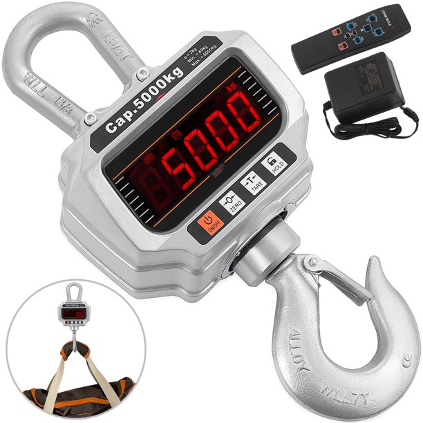 VEVOR Crane Scale 5Ton, Digital Hanging Scale 11000lbs, Heavy Duty
