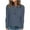 Navy, variant on YUGYXL Womens Long Sleeve Shirts Henley V Neck Tops Dressy Casual Ribbed Knit Loose Comfy Tunic Sweaters with Pocket Black XL