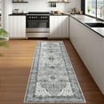 thumbnail image 5 of Boho Vintage Round Rug ft- Faux Wool Dreely Washable Area Rug Small Distressed Throw Rugs Floor Carpet for Door Mat Entryway Bedrooms Laundry (Round - ; Diameter Border ), 5 of 5