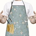 thumbnail image 2 of Pioneer Flower Floral Print Pattern Apron-Garden Aprons for Women with Pockets-Cotton Linen Waterproof Kitchen Cooking Gardening Aprons Adjustable for Kitchen,Cooking,BBQ and Salon 33x27 Inch, 2 of 7