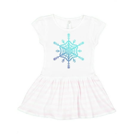 

Inktastic Christmas Blue Ice Snowflake Gift Toddler Girl Dress