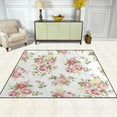 thumbnail image 3 of GZHJMY Beautiful Vintage Rose Flower Floral Area Rug Living Room Rugs - 5'3" x4 Abstract Large Soft Indoor Washable Rug Low Pile Carpet for Bedroom Dining Room Office Carpet Runner, 3 of 6