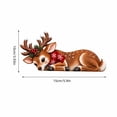 thumbnail image 3 of Christmas Reindeer Door Topper Decoration Festive Indoor Home Decor for Mantle Wall and Porch Holiday Display (Deer), 3 of 5