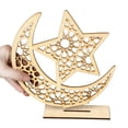 thumbnail image 4 of Soporte de artesanía Irfora Stand de madera Signo Islam Eid Mubarak Ramadán Moon & Star DIY Art Craft Table Ornament Home Desktop Decoration Irfora Soporte de artesanía, 4 of 7