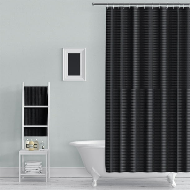 Cortina de Ducha Impermeable de Doble Cara con Lunares de 183 X 183 Cm | Tejido Opaco Translúcido de Color Liso | Mezcla de Poliéster, Rayón y Algodón Resistente | Panel Separador para Baño Húmedo/Se